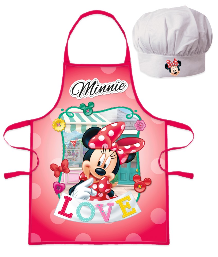 Disney Minnie Love bērnu priekšautu komplekts ar divām daļām