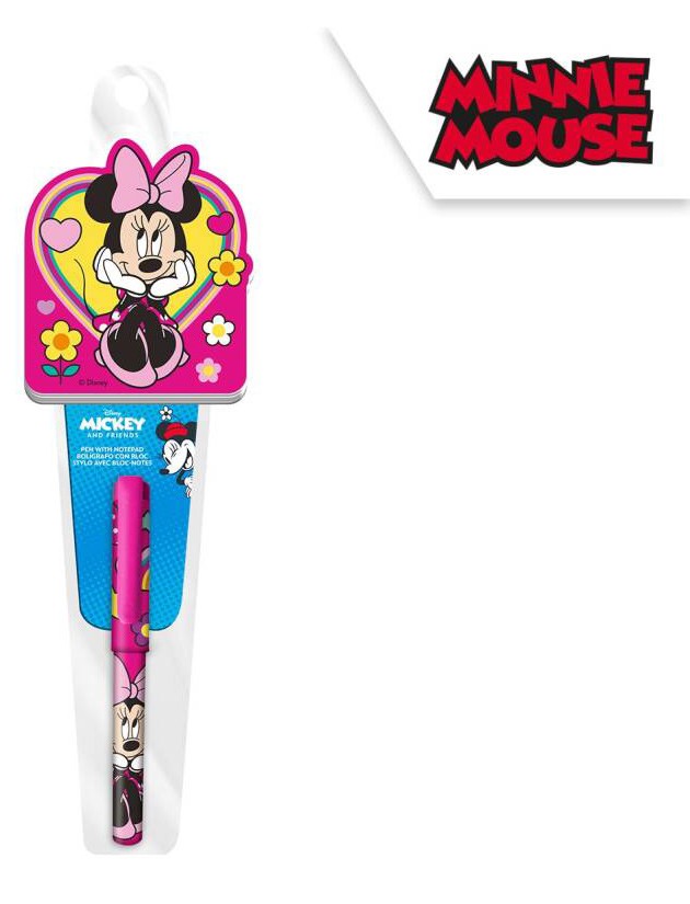 Disney Minnie mini piezīmju grāmatiņa + pildspalvu komplekts
