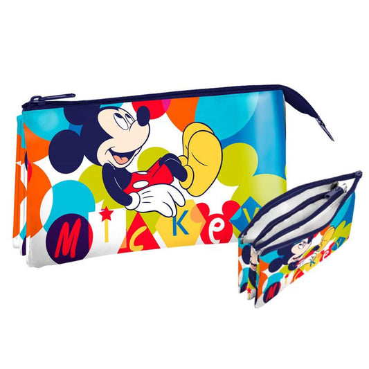 Disney Mickey bērnu kosmētikas somiņa, penālis ar 3 nodalījumiem