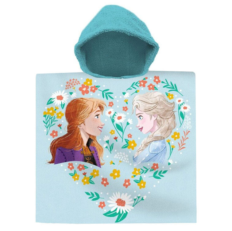 Disney Frozen Flower pludmales dvielis pončo 60x120 cm