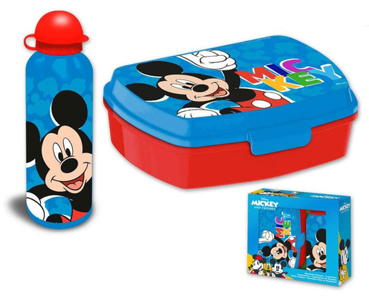 Disney Mickey Play sviestmaižu kaste + alumīnija kolbas komplekts
