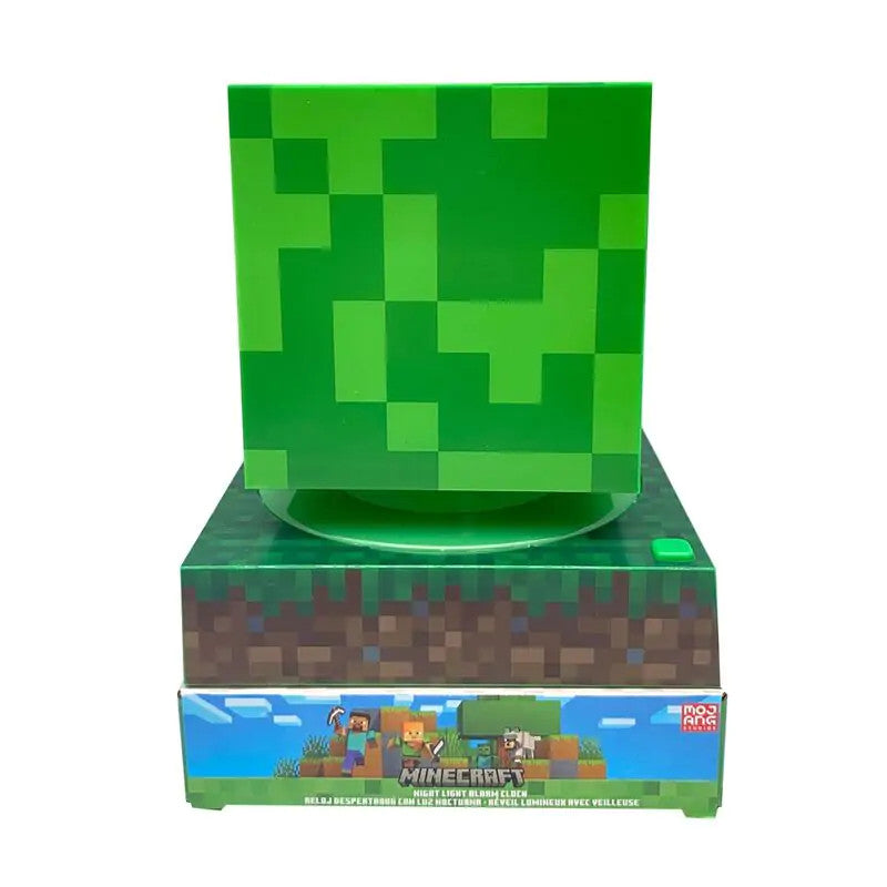 Minecraft Creeper 3D naktslampiņa un modinātājs