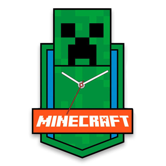 Minecraft zaļš XL sienas pulkstenis 50 cm
