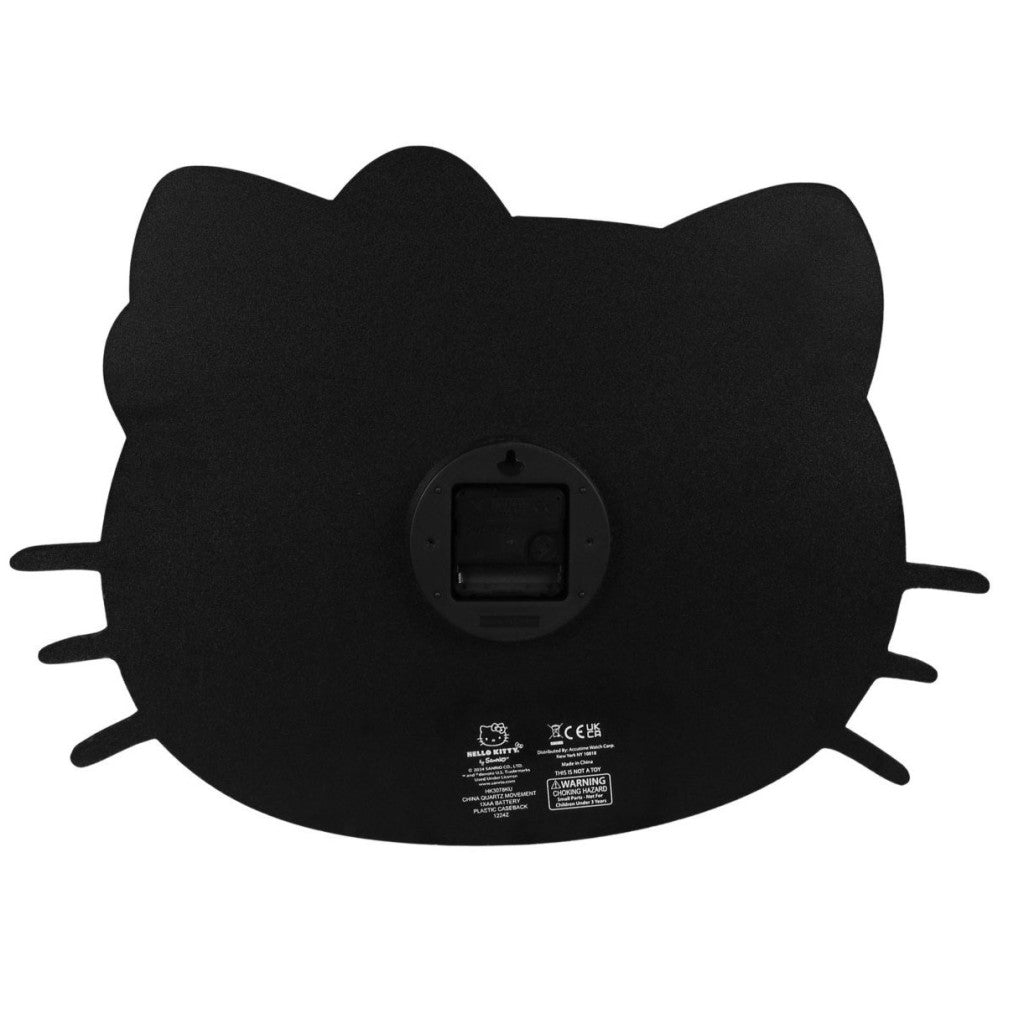 Hello Kitty sienas pulkstenis ar bantīti XL formā, 50 cm