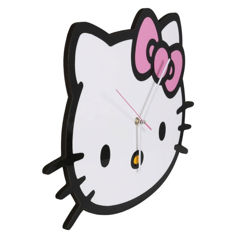 Hello Kitty sienas pulkstenis ar bantīti XL formā, 50 cm
