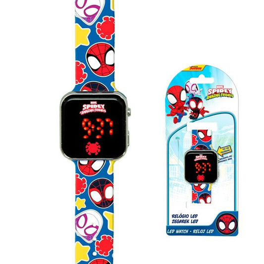 Zirnekļcilvēka un Spidey digitālais LED pulkstenis