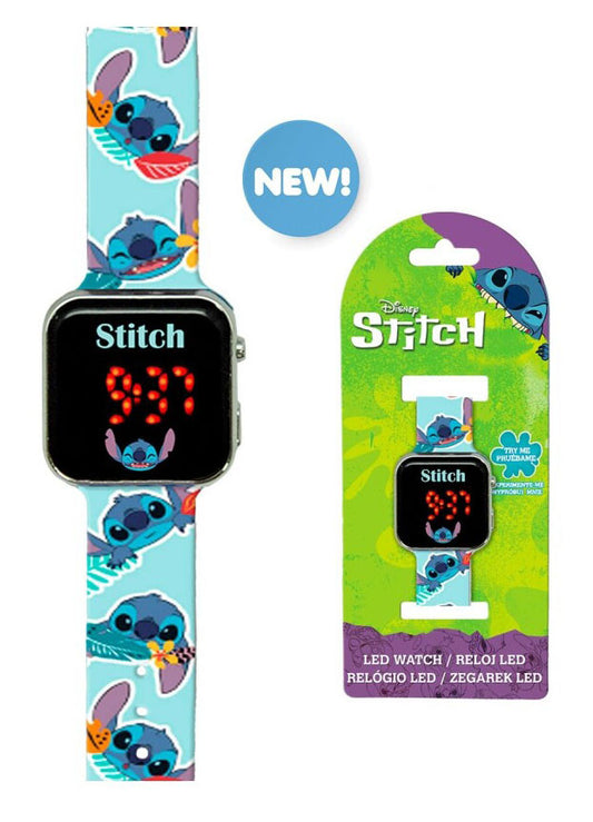 Disney Lilo un Stitch maģiski zils digitālais LED pulkstenis