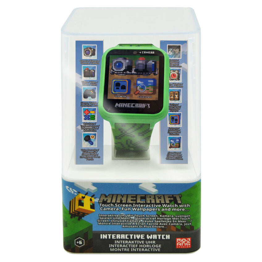 Minecraft Green interaktīvais pulkstenis