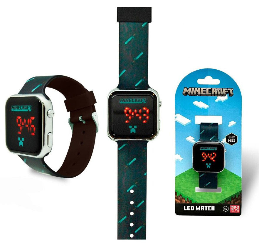 Minecraft Diamond Sword digitālais LED pulkstenis
