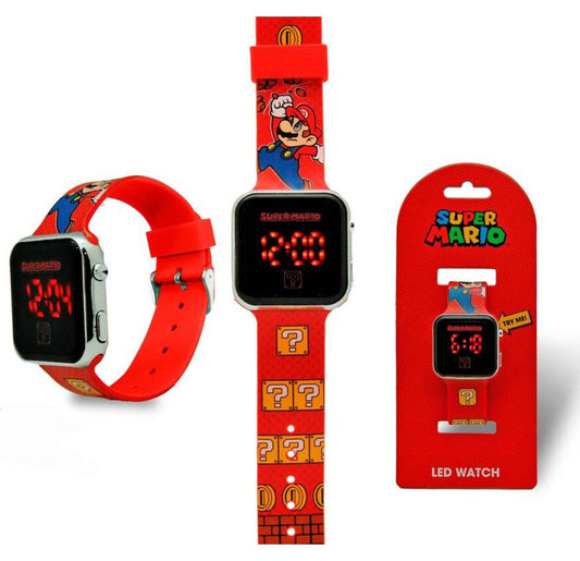 Super Mario Victory sarkans digitālais LED pulkstenis