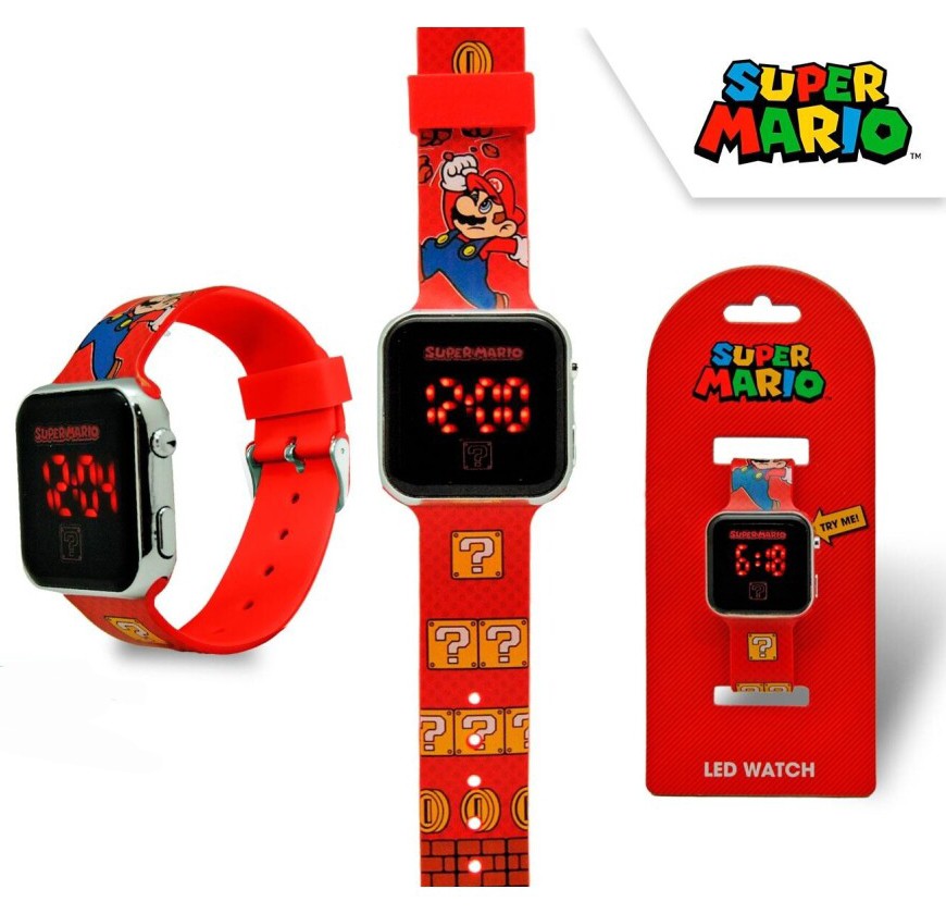 Super Mario Victory sarkans digitālais LED pulkstenis