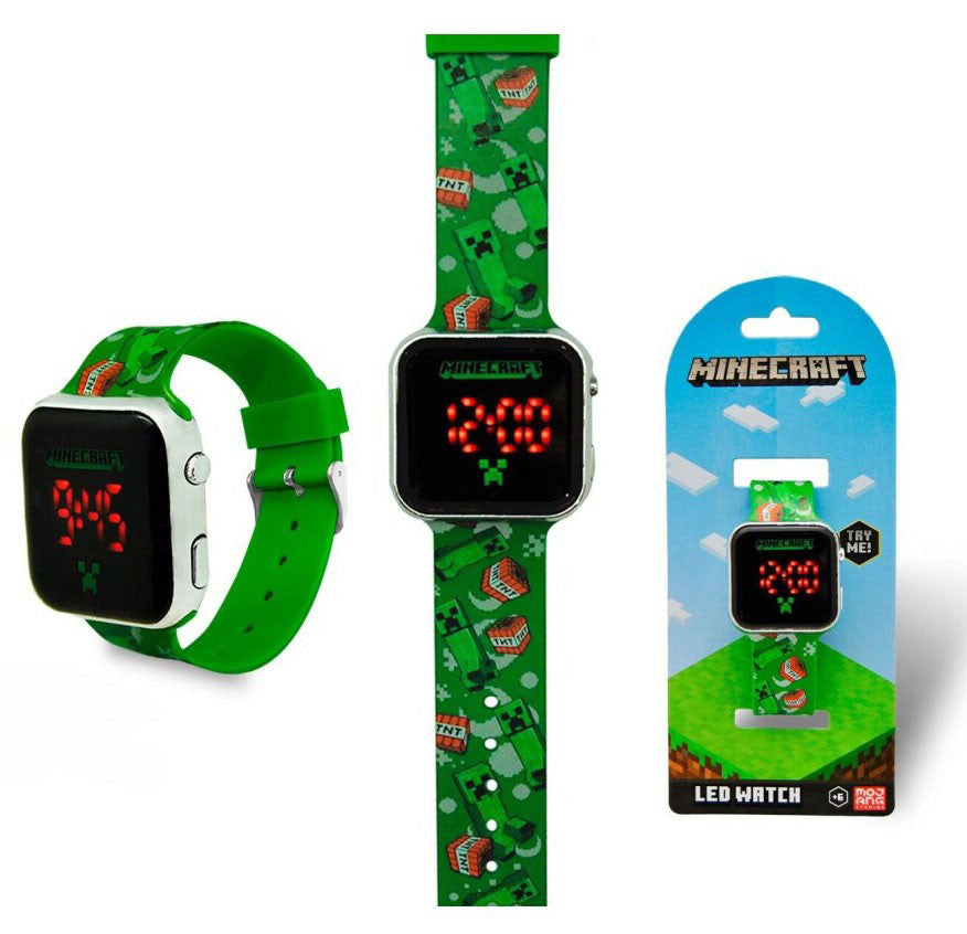 Minecraft TNT digitālais LED pulkstenis