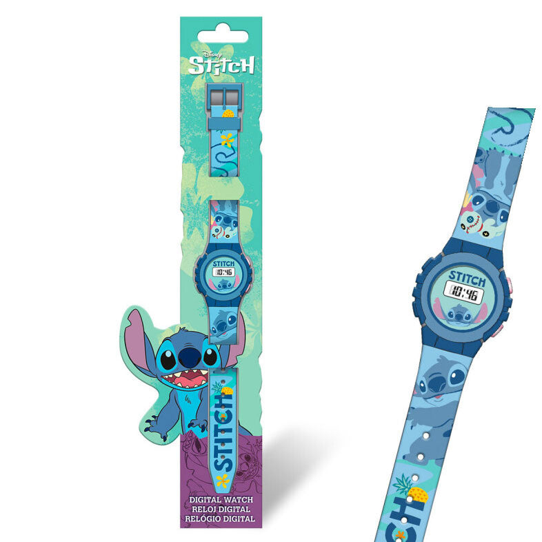 Disney Lilo un Stitch zils digitālais pulkstenis