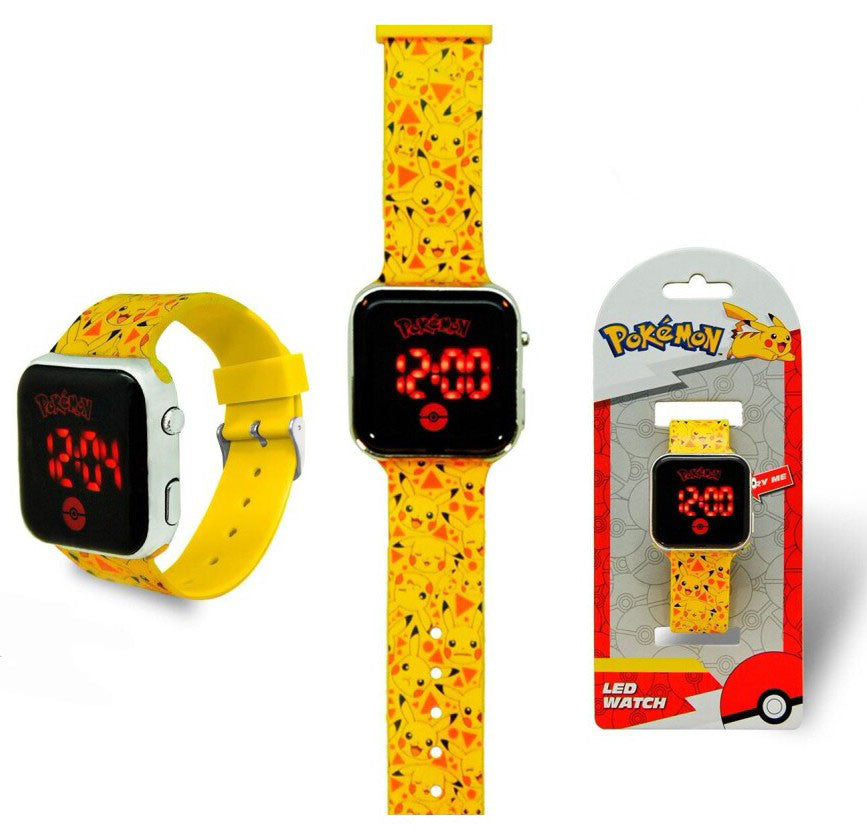 Pok√©mon Pikachu dzeltens digitālais LED pulkstenis