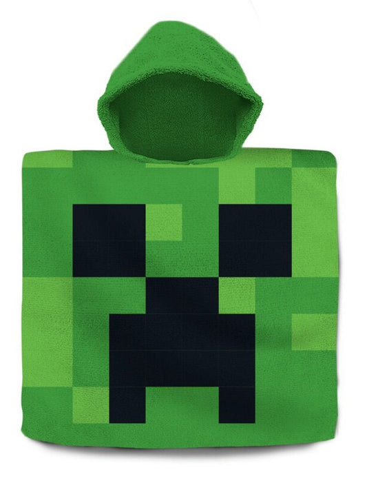 Minecraft zaļš pludmales dvielis pončo 60x120 cm