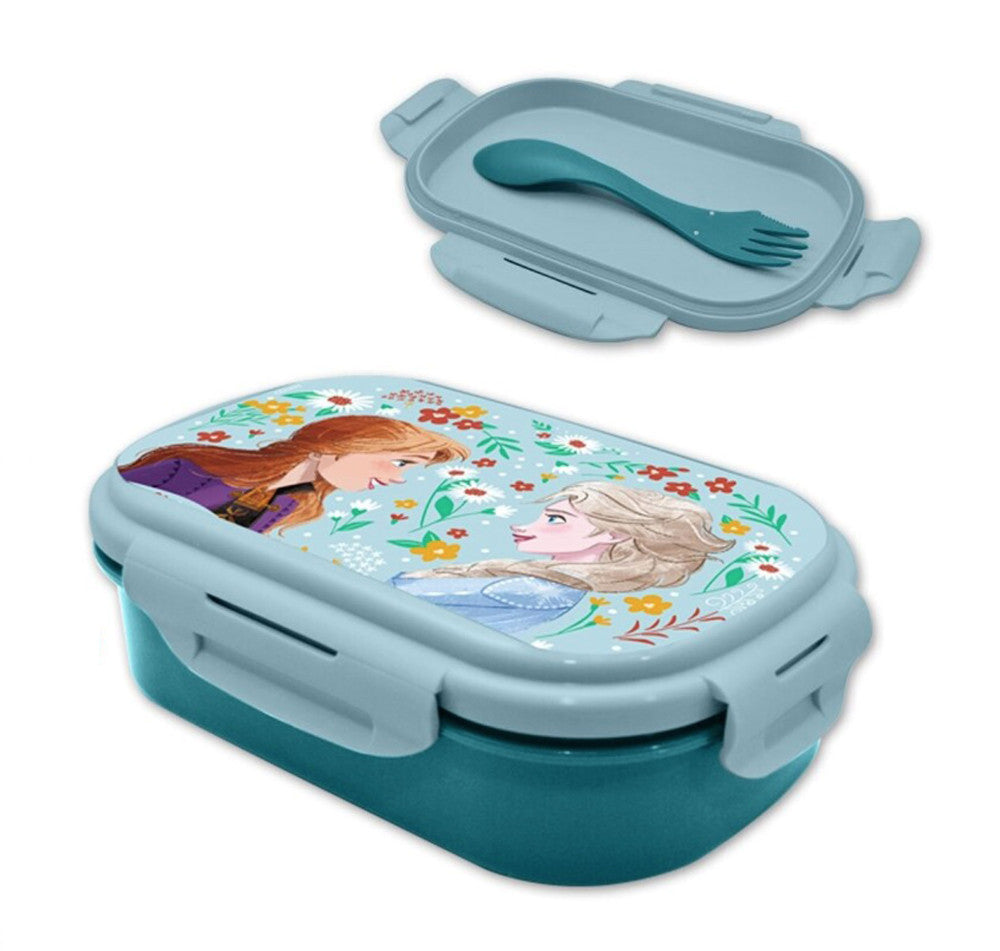 Disney Frozen apburtā sviestmaižu kaste + galda piederumu komplekts