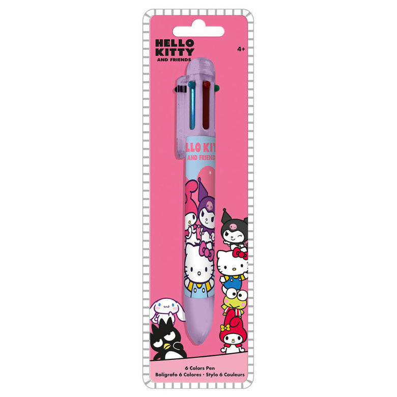 Hello Kitty Friends 6 krāsu pildspalva