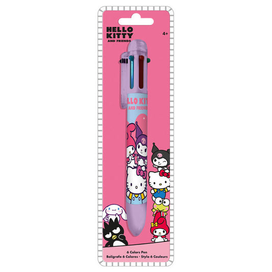 Hello Kitty Friends 6 krāsu pildspalva