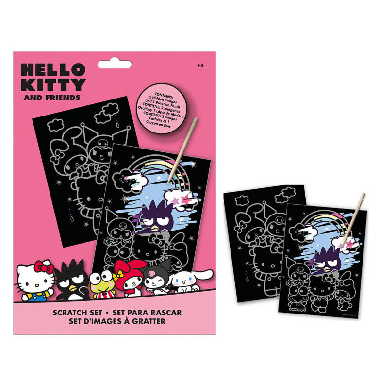 Hello Kitty Friends skrāpējamo zīmējumu komplekts