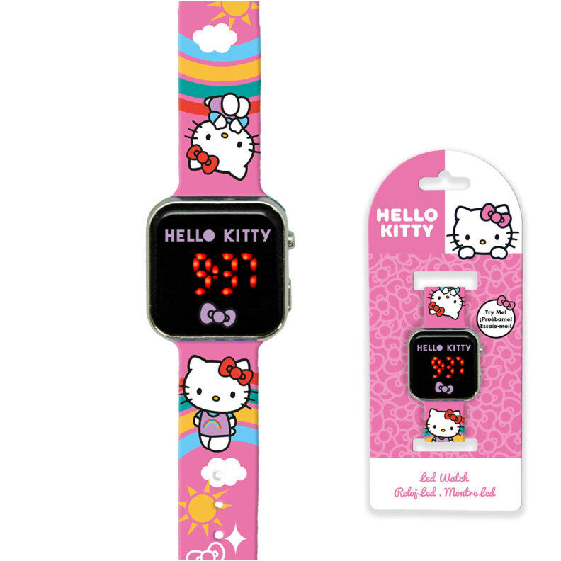 Hello Kitty Rainbow digitālais LED pulkstenis
