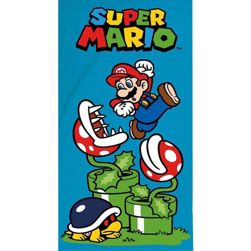Super Mario Victory vannas dvielis, pludmales dvielis 70x140cm