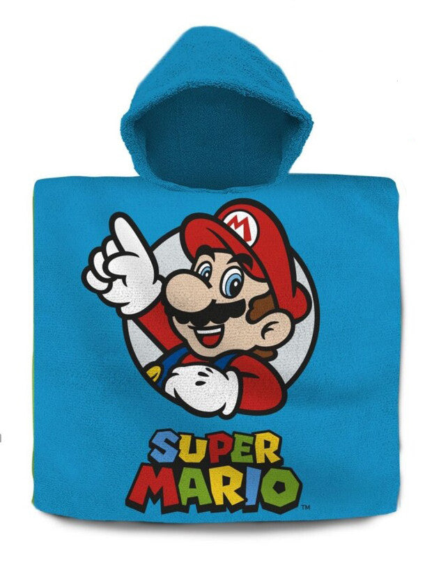 Super Mario Victory pludmales dvieļu pončo 60x120 cm