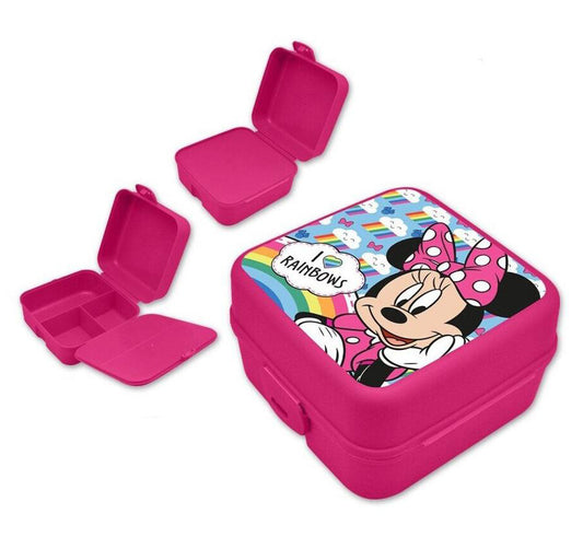 Disney Minnie Rainbows daudznodalījumu pusdienu kaste, sviestmaižu kaste