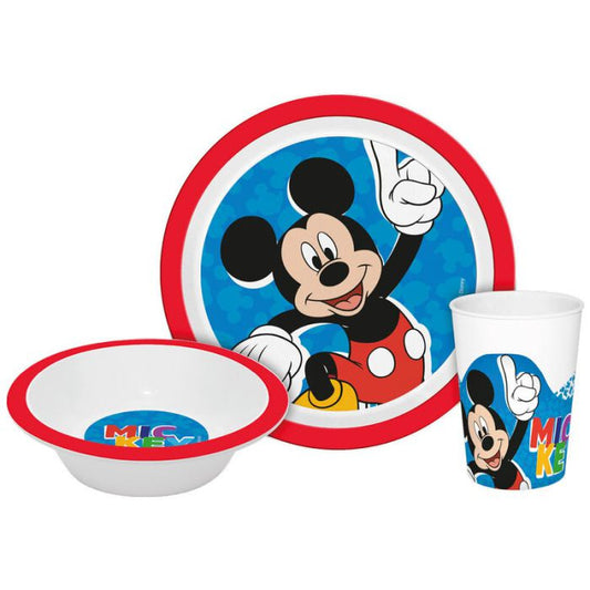 Disney Mikija vakariņu komplekts, mikroviļņu krāsnī lietojams plastmasas komplekts kastītē