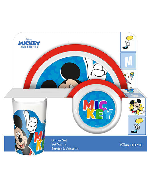Disney Mikija vakariņu komplekts, mikroviļņu krāsnī lietojams plastmasas komplekts kastītē
