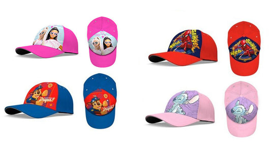 Disney Lilo un Stitch Mix Disney Lilo un Stitch, Zirnekļcilvēks, Ķepu patruļa, Bārbija bērnu beisbola cepure