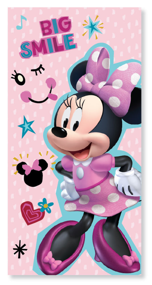 Disney Minnie Smile vannas dvielis, pludmales dvielis 70x137 cm (ātri žūstošs)
