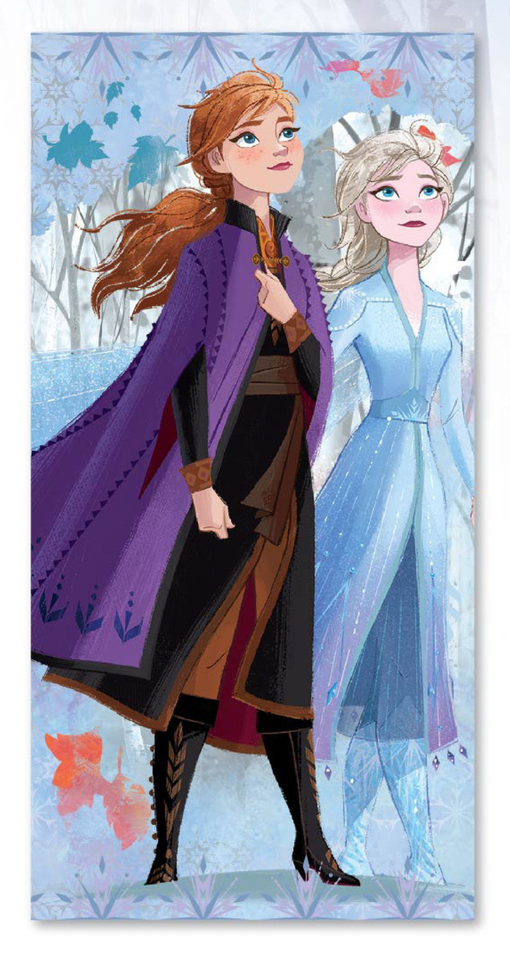 Disney Frozen Sisters vannas dvielis, pludmales dvielis 70x137 cm (ātri žūstošs)