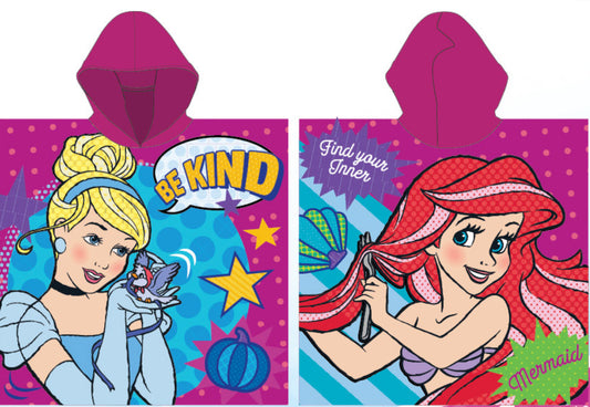 Disney Princess Story pludmales dvielis pončo 55x110 cm (ātri žūstošs)
