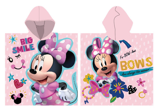 Disney Minnie Smile pludmales dvielis pončo 55x110 cm (ātri žūstošs)