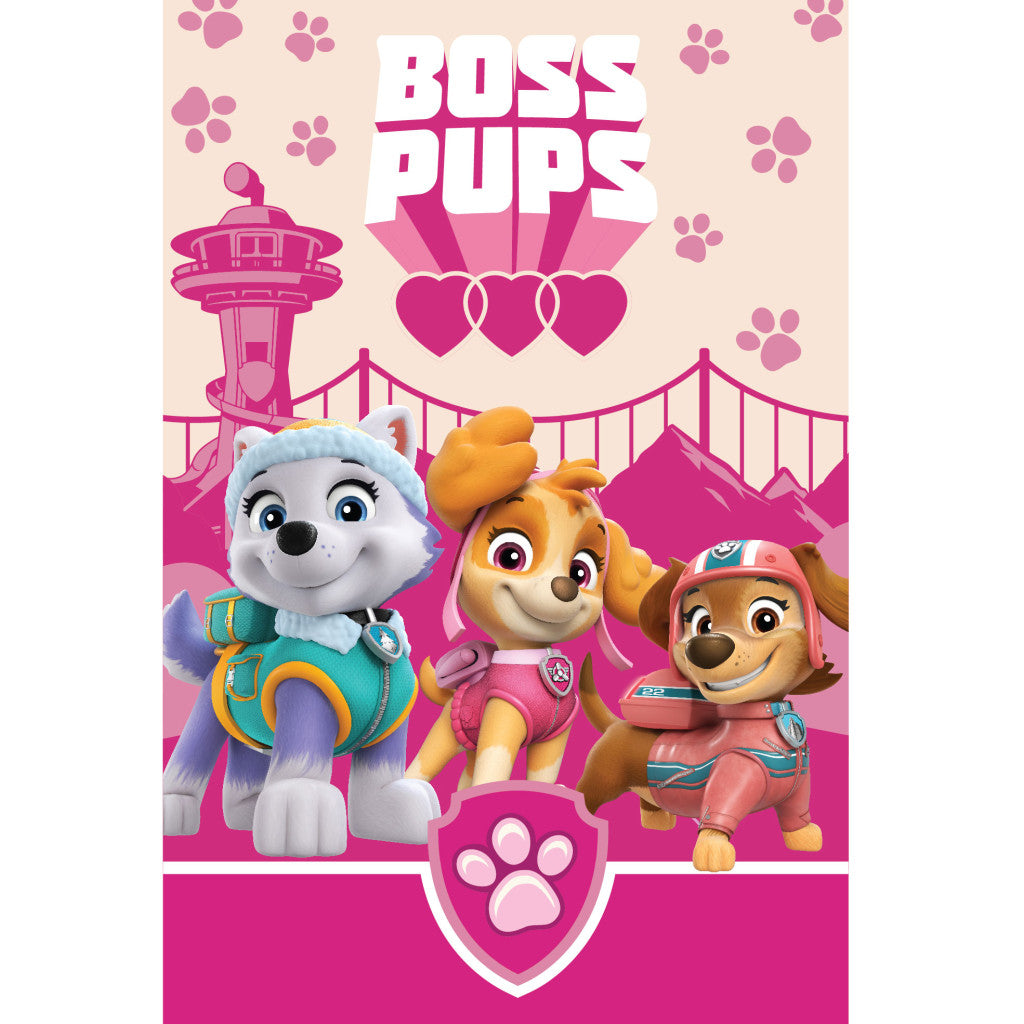 Ķepu patruļas flīsa sega Boss Puppies 100x150cm