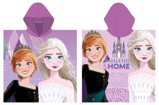 Disney Frozen Arendelle pludmales dvieļu pončo 55x110 cm (ātri žūstošs)
