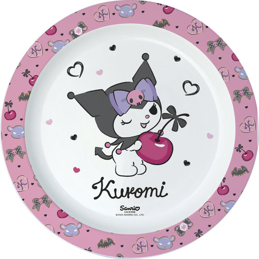 Hello Kitty Kuromi mikro ēdamais šķīvis 22 cm