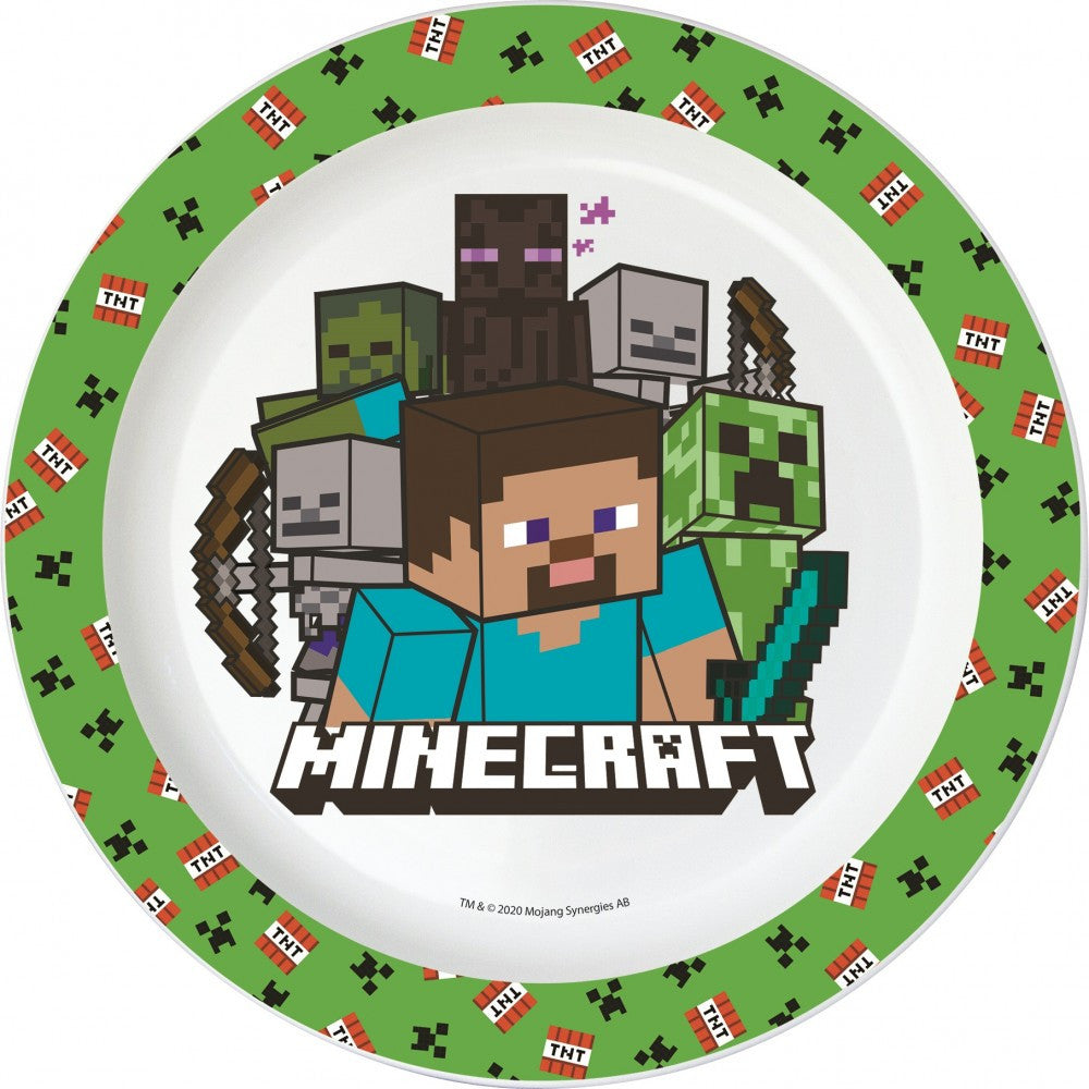 Minecraft Pixelcraft mikro vakariņu šķīvis