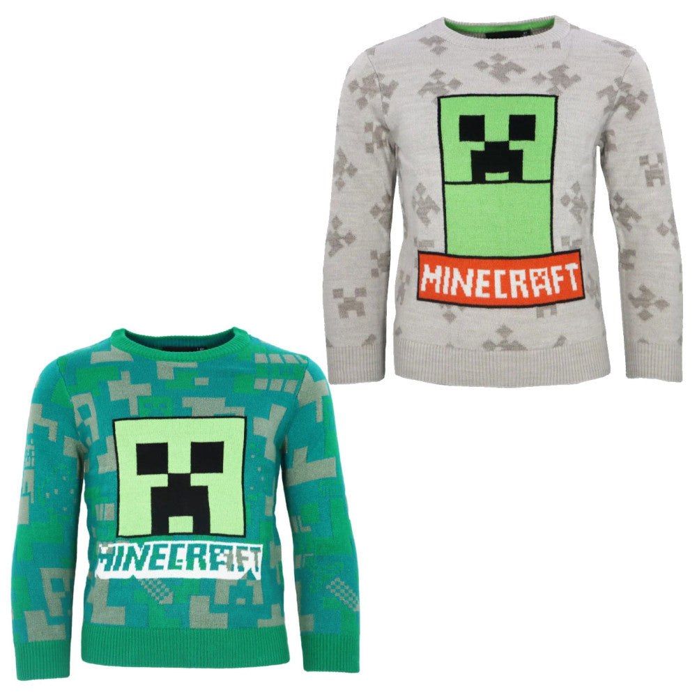 Minecraft Blocky bērnu adīts džemperis 6-12 gadi