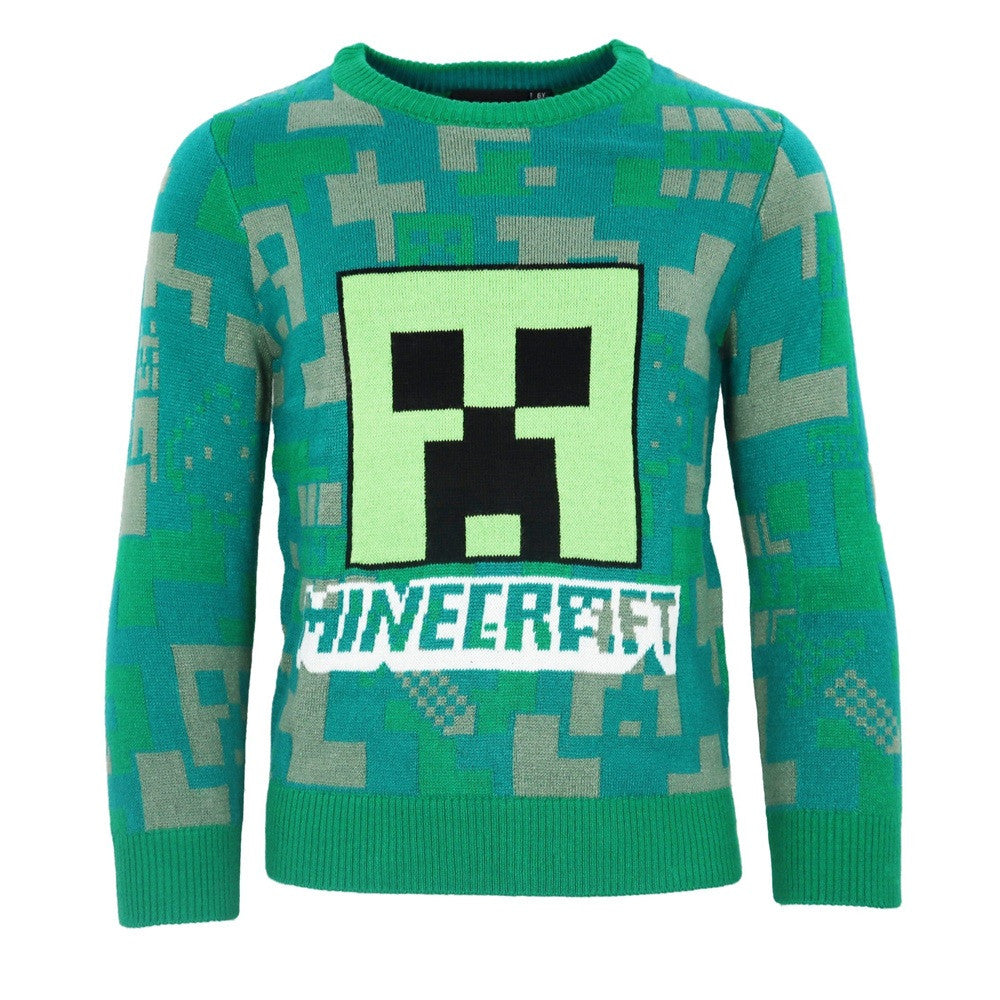 Minecraft Blocky bērnu adīts džemperis 6-12 gadi