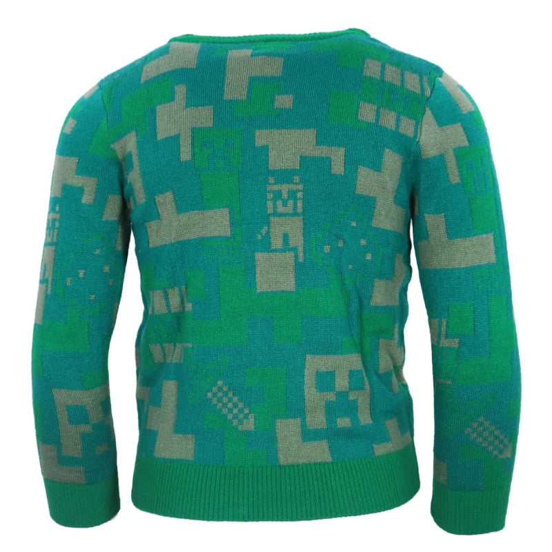 Minecraft Blocky bērnu adīts džemperis 6-12 gadi