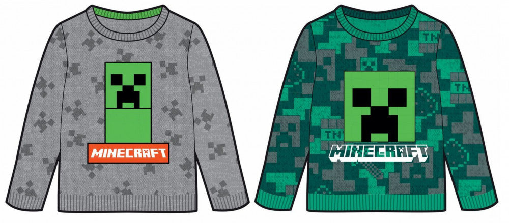 Minecraft Blocky bērnu adīts džemperis 6-12 gadi