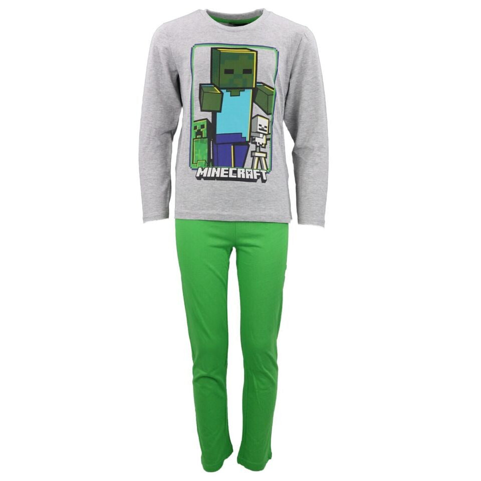 Minecraft Izveidojiet bērnu garās pidžamas 8-12 gadiem