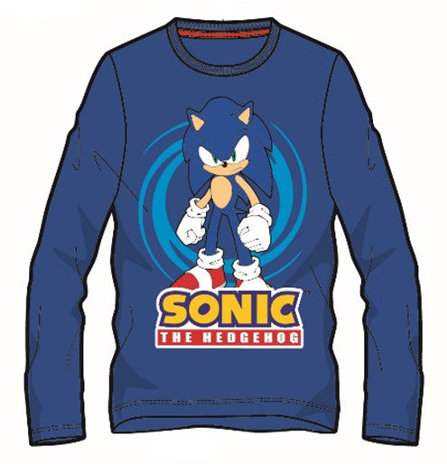 Sonic the Hedgehog Sonic the Hedgehog Spiral bērnu krekls ar garām piedurknēm, 6-12 gadi