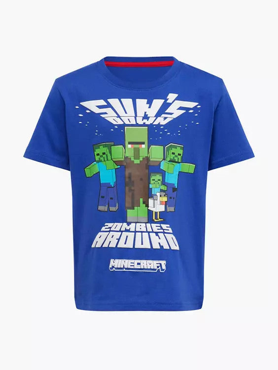 Minecraft bērnu īsais krekls, tops 6-12 gadi