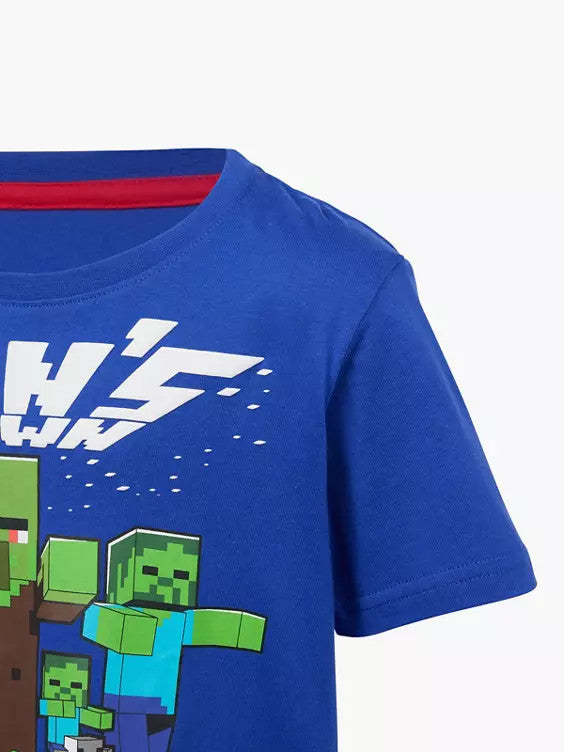 Minecraft bērnu īsais krekls, tops 6-12 gadi
