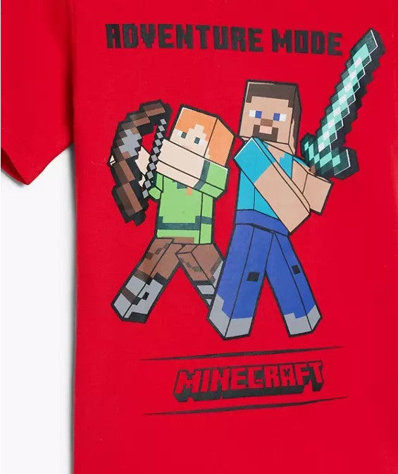 Minecraft bērnu īsais krekls, tops 6-12 gadi