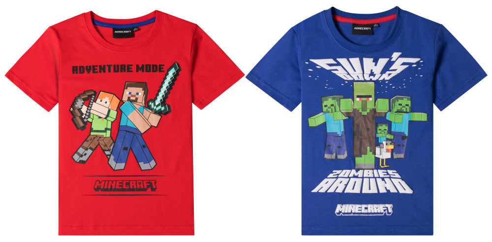 Minecraft bērnu īsais krekls, tops 6-12 gadi