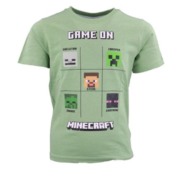 Minecraft bērnu īsais T-krekls, topiņš, 6-12 gadi