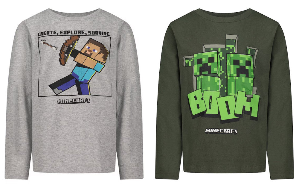 Minecraft bērnu krekls ar garām piedurknēm, tops 6-12 gadi
